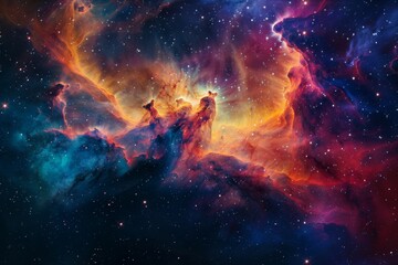 Cosmic Nebula: A Symphony of Color and Light