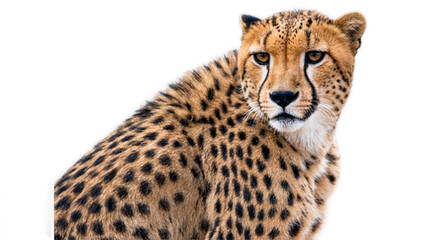 Cheetah isolated on white