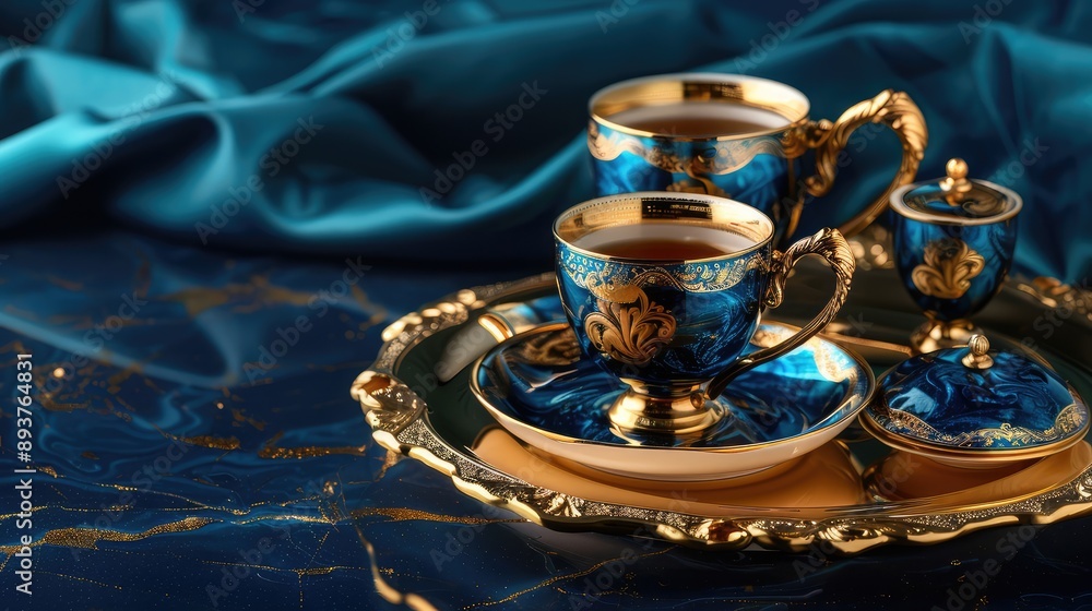 Poster turkish coffee set