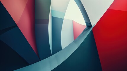Fototapeta premium A modern geometric wallpaper with bold shapes and contrasting colors