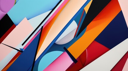 Obraz premium A modern geometric wallpaper with bold shapes and contrasting colors