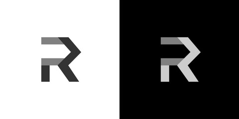 Fototapeta premium R letter icon logo vector monogram logotype modern for business brand vector isolated