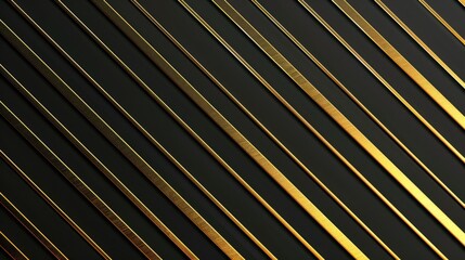 Obraz premium Abstract Gold and Black Diagonal Lines