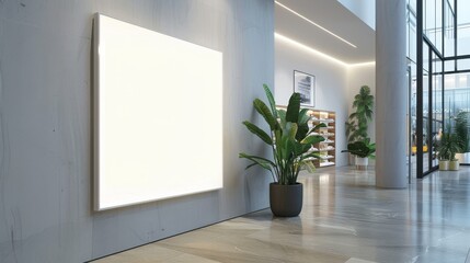 A Blank Canvas in a Modern Lobby