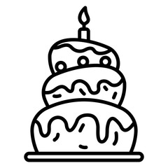 Birthday Cake Lineart