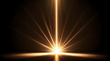 Obraz premium A bright light shines down from the sky, illuminating the ground below.