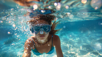 Naklejka premium Girl of the Ocean's Fury