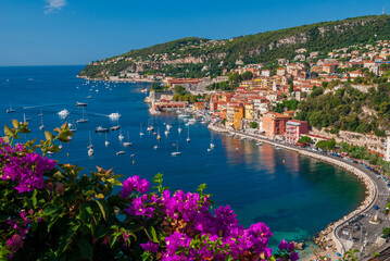 French Riviera, panoramic view of Villefranche sur Mer 