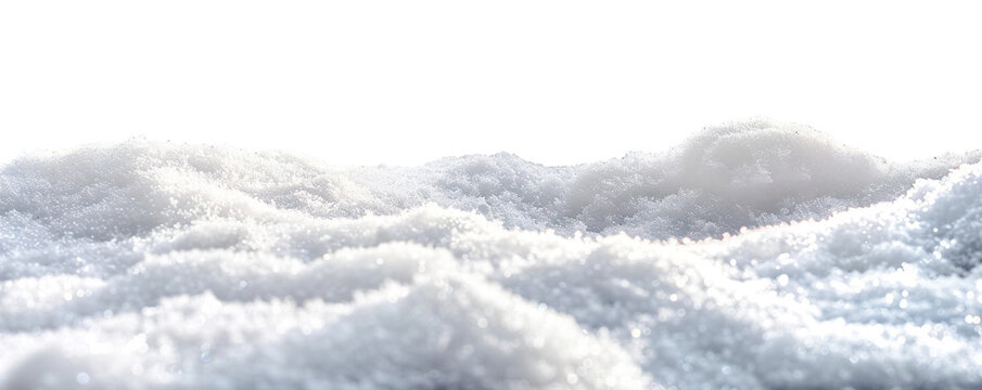 White snow landscape, cut out