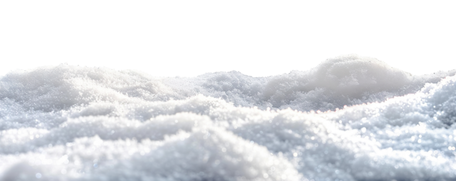 White snow landscape, cut out