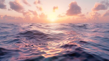 Serene Sunrise Peaceful Ocean Waves at Dawn Relaxation and Tranquility Stock Image