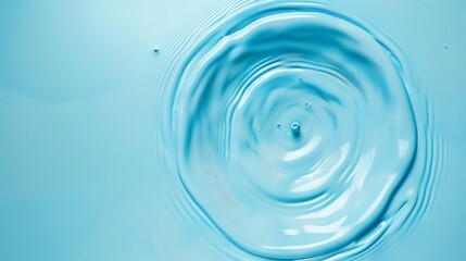 A close-up image of a water ripple in clear blue water, creating a serene and calming effect, illustrating the beauty of fluid dynamics.