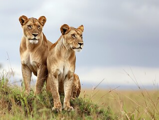 Fototapeta na wymiar lion and lioness