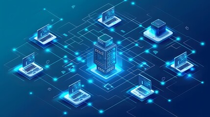 a visual representation of IP masquerading (NAT), illustrating how private IP addresses are masked with public IP addresses to allow multiple devices to share a single IP address