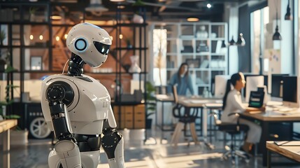 Fototapeta premium Robot in the Office