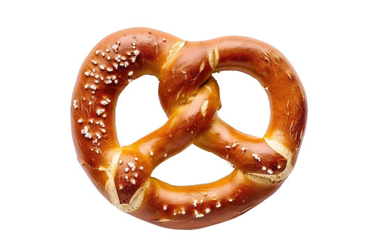 traditional german salted pretzel isolated on white or transparent png