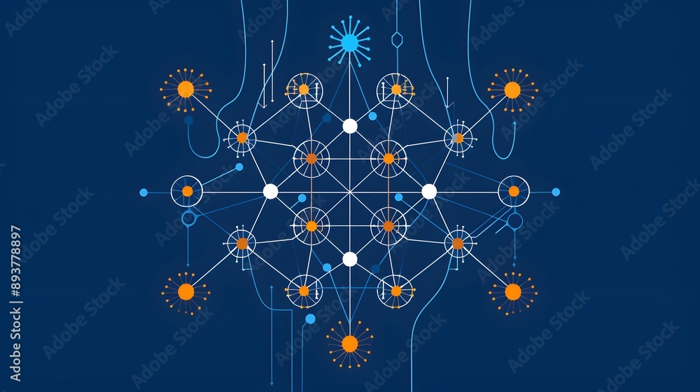 Poster explaining ip subnetting, with visual aids showing how networks are divided into smaller subnetworks