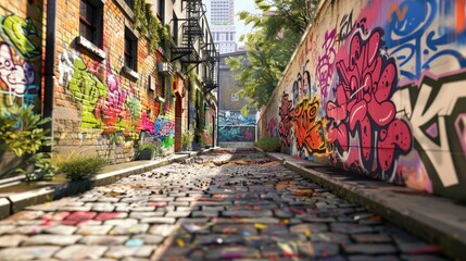 Vibrant Urban Canvas Graffiti Murals Infusing Creativity and Street Culture into Cityscape