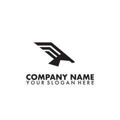 abstract Eagle fly logo on white background
