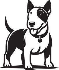 Bull terrier icon isolated on a white background. Bull terrier logo illustration.