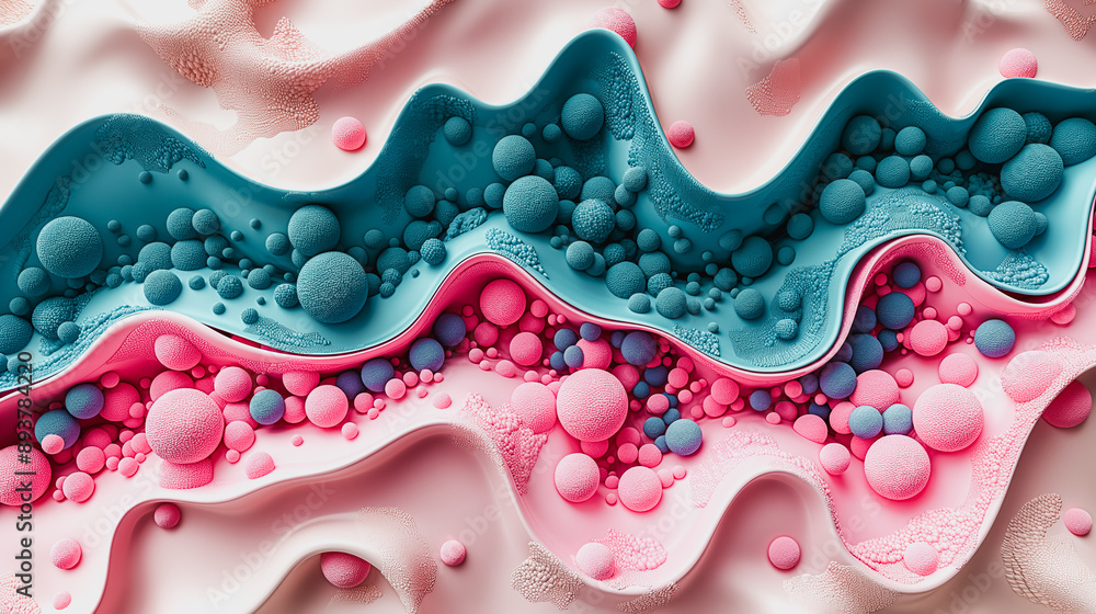 Poster sophisticated 3d abstract background with seamless patterns and bold color schemes, perfect for enha