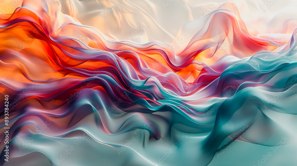 Poster elegant 3d abstract background with layered textures and rich colors, providing a visually appealing