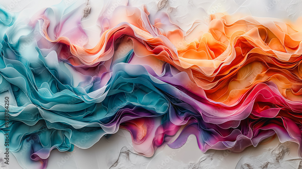 Poster elegant 3d abstract background with layered textures and rich colors, providing a visually appealing