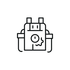 Steampunk Backpack Icon. Simple Steampunk Backpack Icon for Social Media, App and Web Design. Vector Illustration