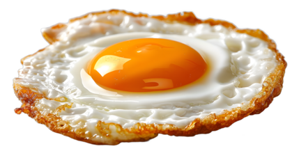 [Transparent Background PNG]Fried Egg on a White Plate