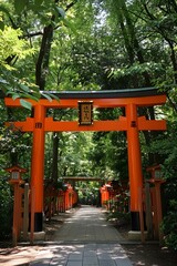 A Traditional Japanese Shrine Gate