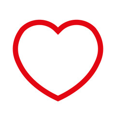 Heart icon. Love icon. Heart shape with stroke. Line heart icon.