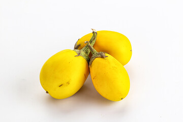 Yellow asian ripe eggplant vegetable