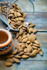 almonds in a bowl