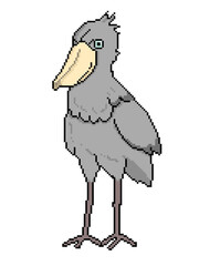 ドット絵, アニマルイラスト, ハシビロコウ