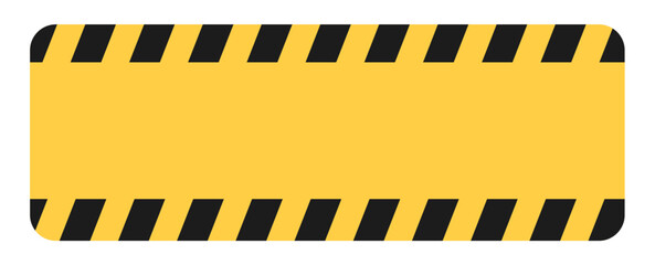 Blank caution board for notification, dangerous yellow and black can editable to fill the text in