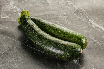 Raw young small green zucchini