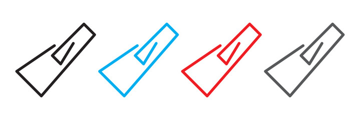 Colored paper clip isolated vector. Iink icon, paperclip icon. attached link file icon, internet web page URL icon, attachment , document, office paper clip icon symbol.