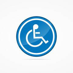 Disabled Handicap symbols sign in circle