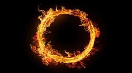 Fototapeta premium Fiery Circle of Flame