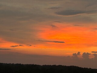 sunset in the mountains