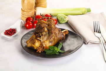 Baked Lamb shank with bone