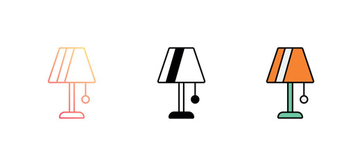 Lamp icon design with white background stock illustration