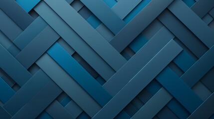 Abstract blue geometric background with interlocking shapes