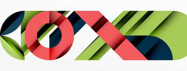 Obraz premium Circle, square, triangle shapes geometric minimal background