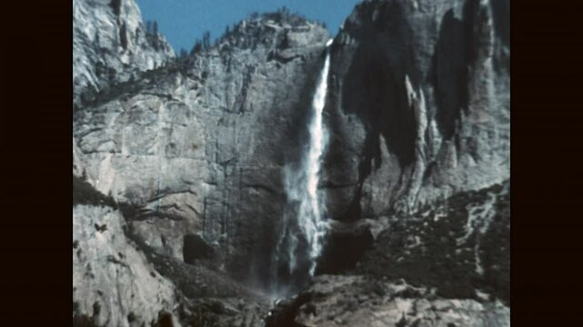 Upper Yosemite Falls 1978 - Viewing Upper Yosemite Falls, in Yosemite National Park, in 1978.