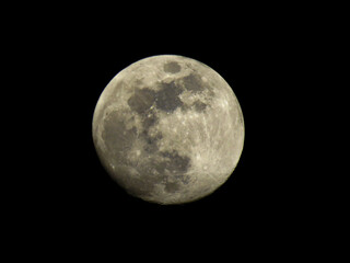 Scenic view of full moon. Stock photo