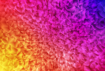 Light Pink, Yellow vector abstract polygonal pattern.