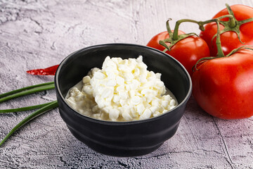 Cottage cheese Curd in the bowl