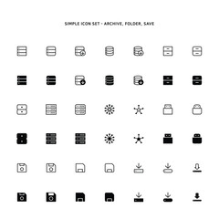 Icon about server and storage
