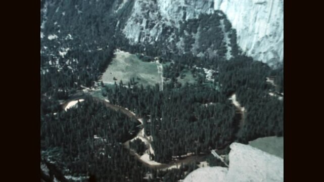 Yosemite Valley View 1978 - Yosemite Valley is seen from Glacier Point, in Yosemite National Park, 1978.